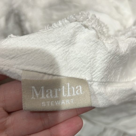 MARTHA STEWART white - Skylar Chenille Duvet Cover  - QUEEN Size - Picture 8 of 11